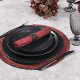 Jogo Americano Redondo Avulso Lana Merlot 38cm - Ela Decora